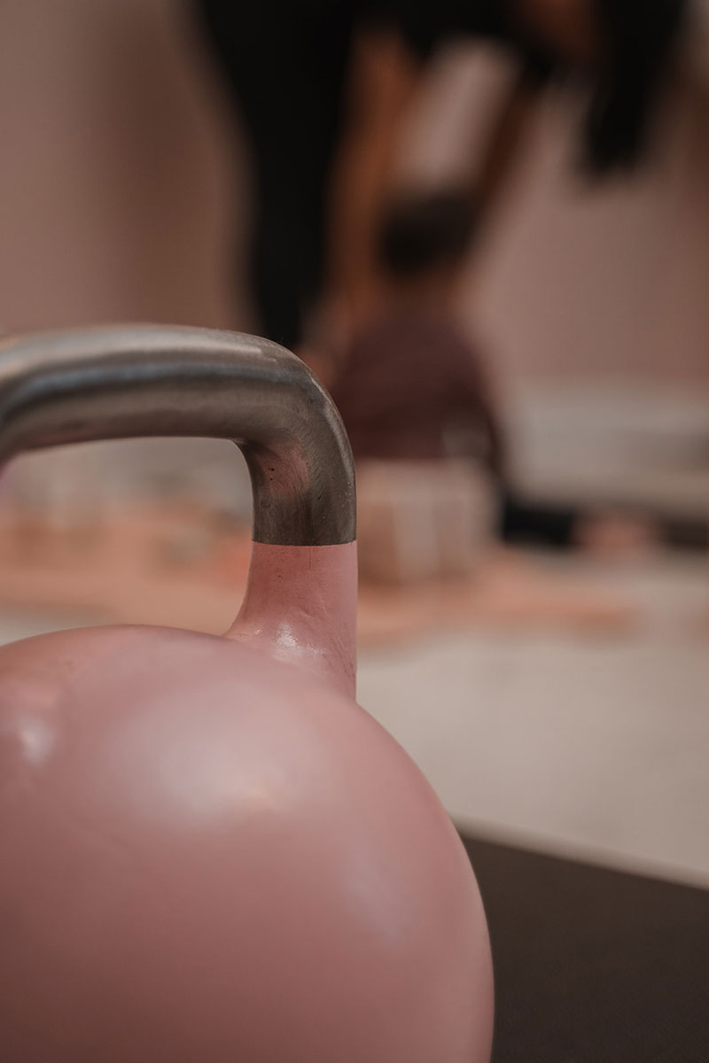 Den lyserøde kettlebell